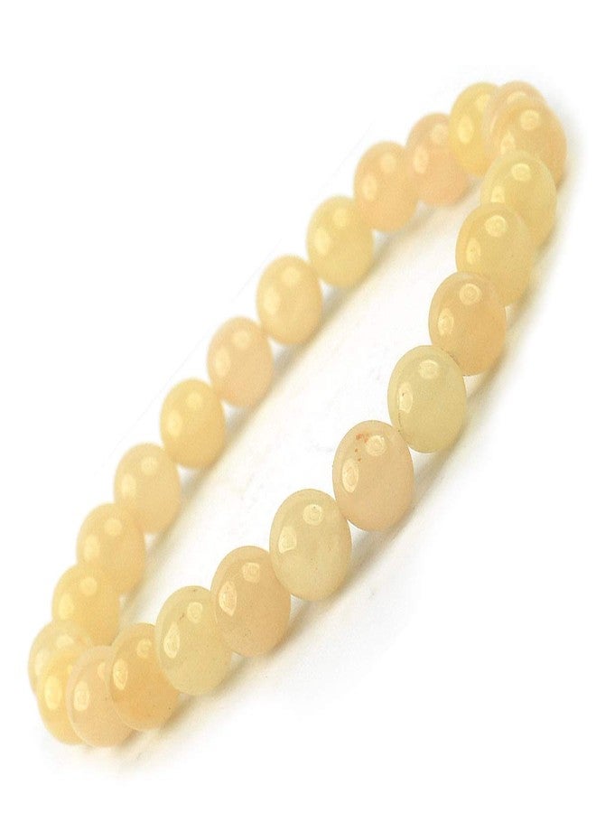 Crystu Natural Yellow Aventurine Bracelet Crystal Stone 8 mm Beads Bracelet Round Shape (Color : Yellow) - Image 5