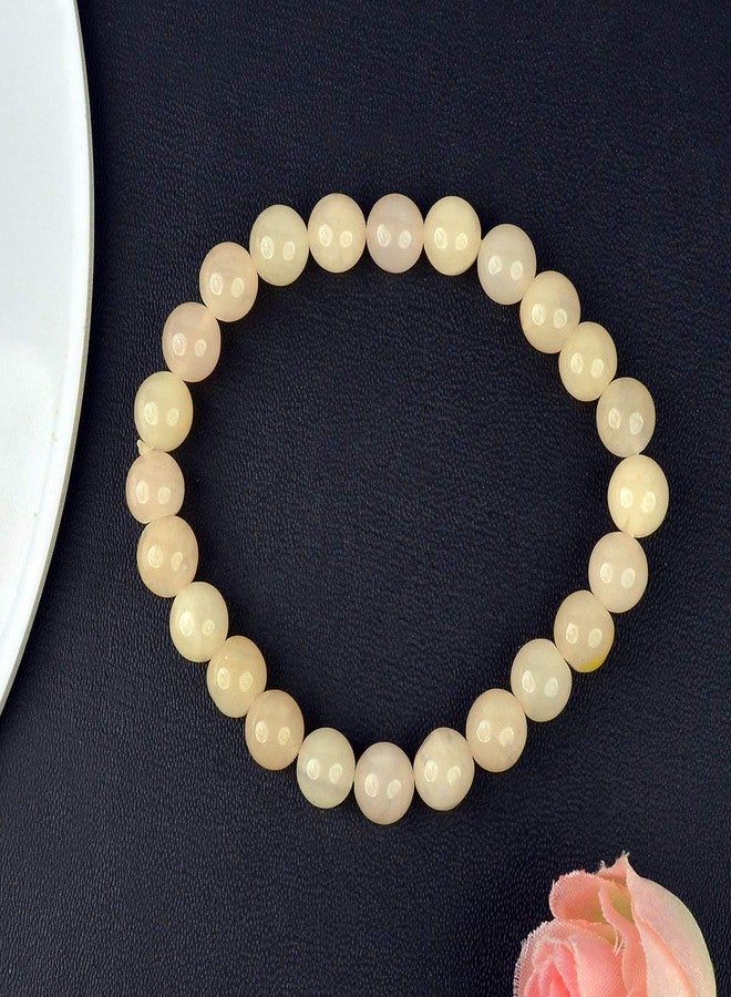 Crystu Natural Yellow Aventurine Bracelet Crystal Stone 8 mm Beads Bracelet Round Shape (Color : Yellow) - Image 4