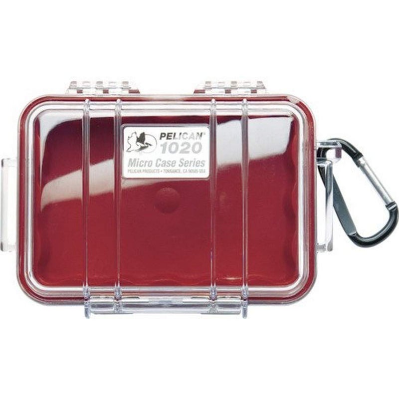 Pelican 1020 Micro Case (Red/Clear) - Image 1