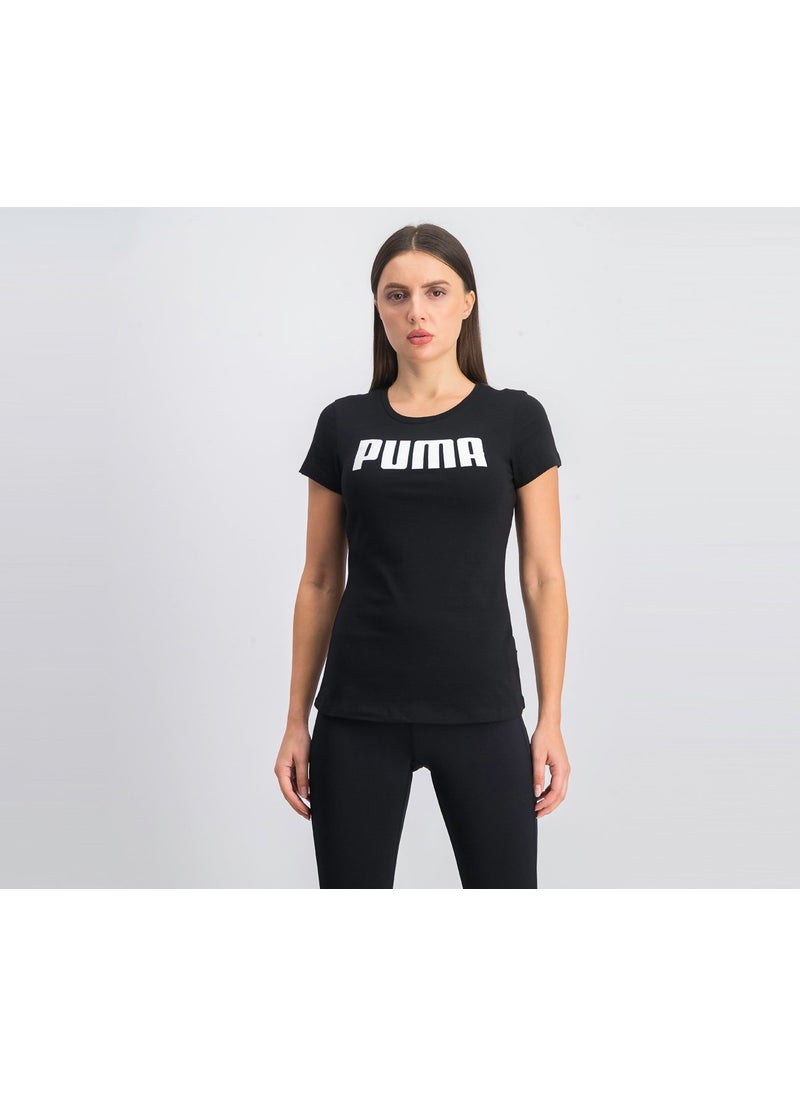 PUMA Womens Essential Tee, Black  - Image 1
