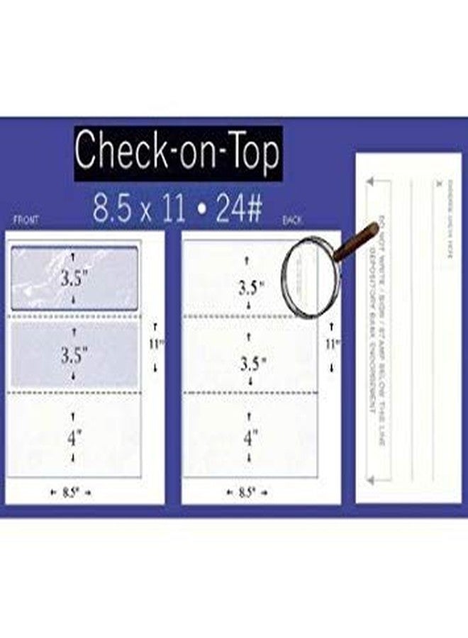 Compuchecks Business Voucher Check Stock - 500 Sheets, Check on Top, Blue Pinstripe - Image 4