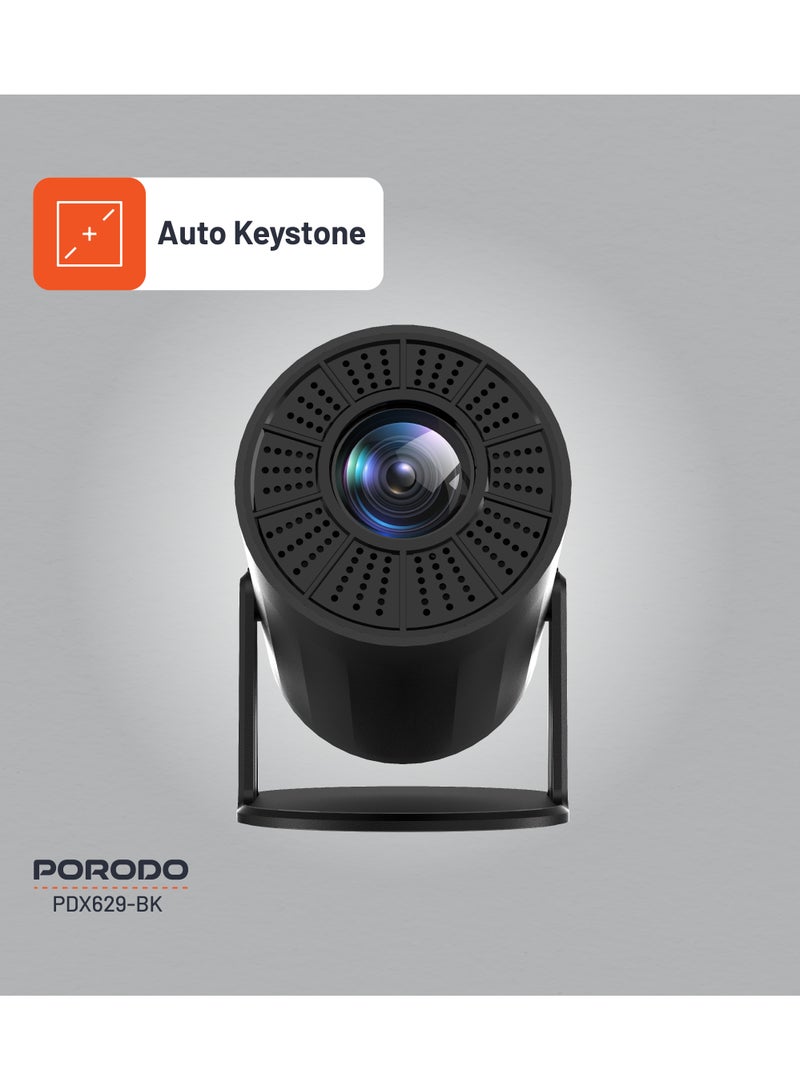 Gaming 4K Projector Android 11 with Auto Keystone and Gamepad Controller / HDMI/3.5/USB Interface / Wi-Fi / BT5.0 Connectivity / 20000+ Games / Plug & Play - Black