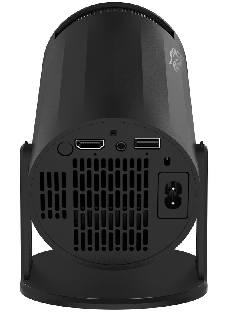 Gaming 4K Projector Android 11 with Auto Keystone and Gamepad Controller / HDMI/3.5/USB Interface / Wi-Fi / BT5.0 Connectivity / 20000+ Games / Plug & Play - Black