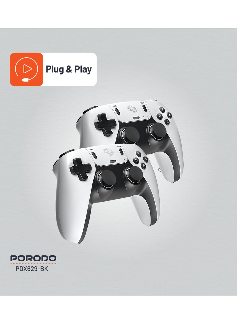 Gaming 4K Projector Android 11 with Auto Keystone and Gamepad Controller / HDMI/3.5/USB Interface / Wi-Fi / BT5.0 Connectivity / 20000+ Games / Plug & Play - Black