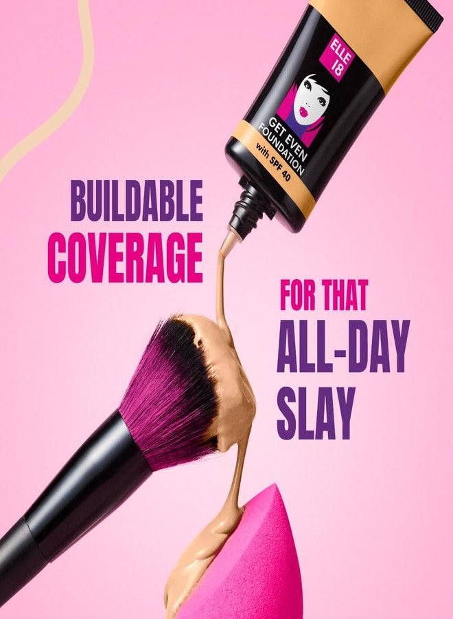 إل 18 كريم أساس ELLE 18 Get Even، لون Natural Shell، بلمسة نهائية مطفية، 27 مل، لإشراقة تدوم طويلاً، مع عامل حماية من الشمس SPF 40 وفيتامين E، تغطية متوسطة إلى قابلة للبناء، تركيبة مرطبة، 27 مل - Image 2