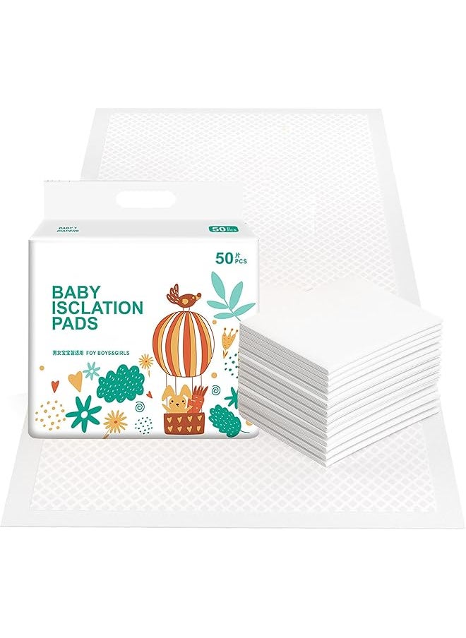 erorex Disposable Changing Pads For Baby 50 Pack Disposable Changing Pad Liners Waterproof Underpad Liners  - Image 1