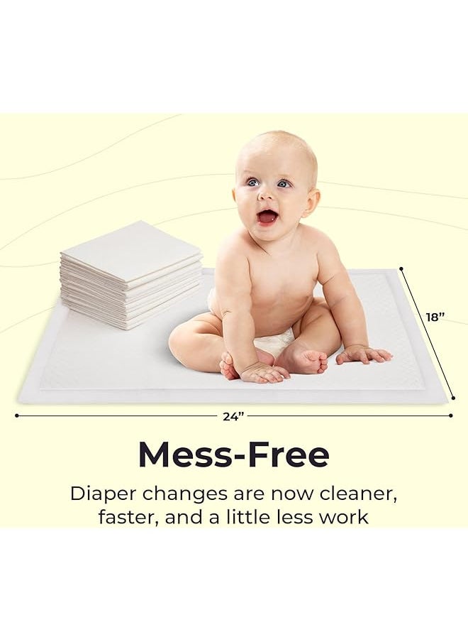 erorex Disposable Changing Pads For Baby 50 Pack Disposable Changing Pad Liners Waterproof Underpad Liners  - Image 2