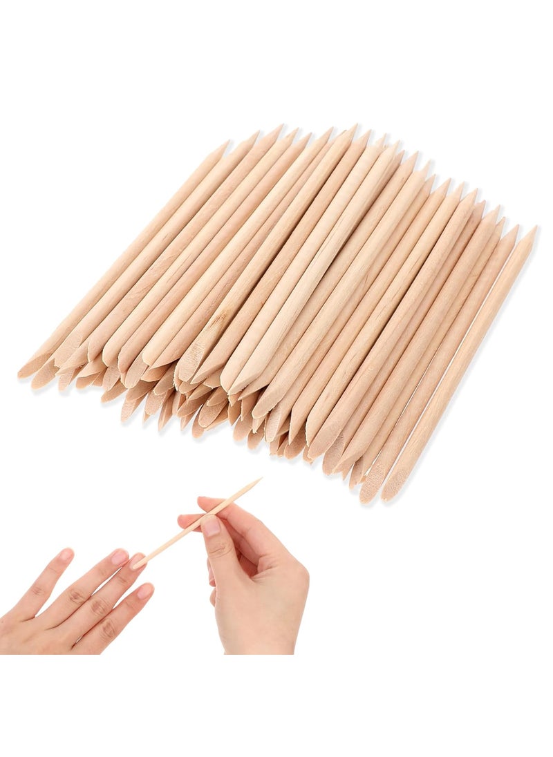 Prasacco - Prasacco 200 Pieces Orange Sticks for Nails, Nail Art Orange Wood Sticks Wooden Cuticle Pusher Sticks Multi Functional Cuticle Pusher Remover Manicure Pedicure Tool (4.5 inch) - Image 1