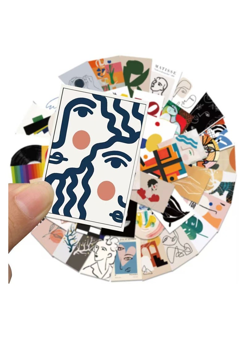 Goolsky 50pcs Pop Art Stickers with Positive Messages, Vibrant Designs for Journals, Laptops, Water Bottles, Cars - Inspirational Gift, Paper Material, Floral, Animal, Geometric, and Typography Themes, Gift Stickers | Inspirational Decals | Colorful Prints, Cute Stickers - Image 2