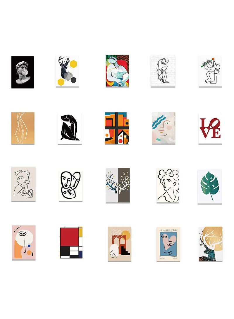 Goolsky 50pcs Pop Art Stickers with Positive Messages, Vibrant Designs for Journals, Laptops, Water Bottles, Cars - Inspirational Gift, Paper Material, Floral, Animal, Geometric, and Typography Themes, Gift Stickers | Inspirational Decals | Colorful Prints, Cute Stickers - Image 3