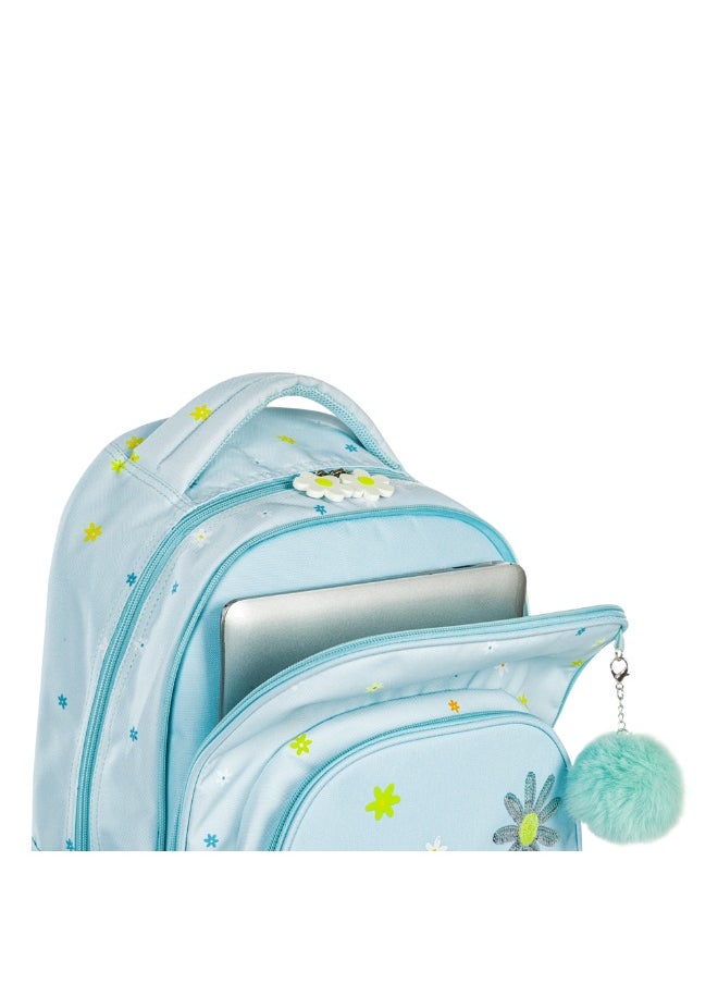 Eazy Kids Eazy Kids 17" School Bag Set of 3 w/ Lunch Bag and Pencil Pouch - Little Daisy Green  - Image 3