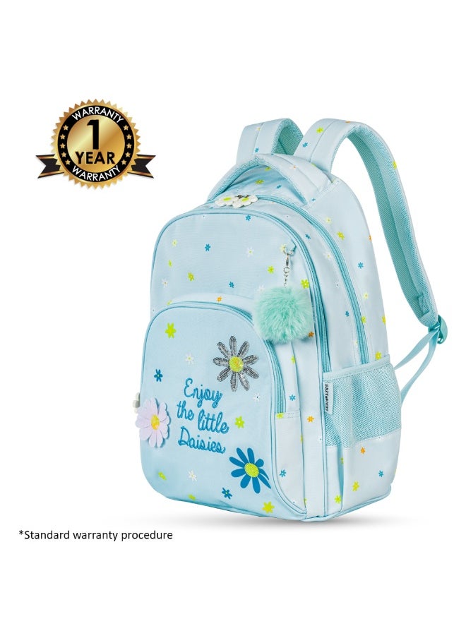 Eazy Kids Eazy Kids 17" School Bag Set of 3 w/ Lunch Bag and Pencil Pouch - Little Daisy Green  - Image 2