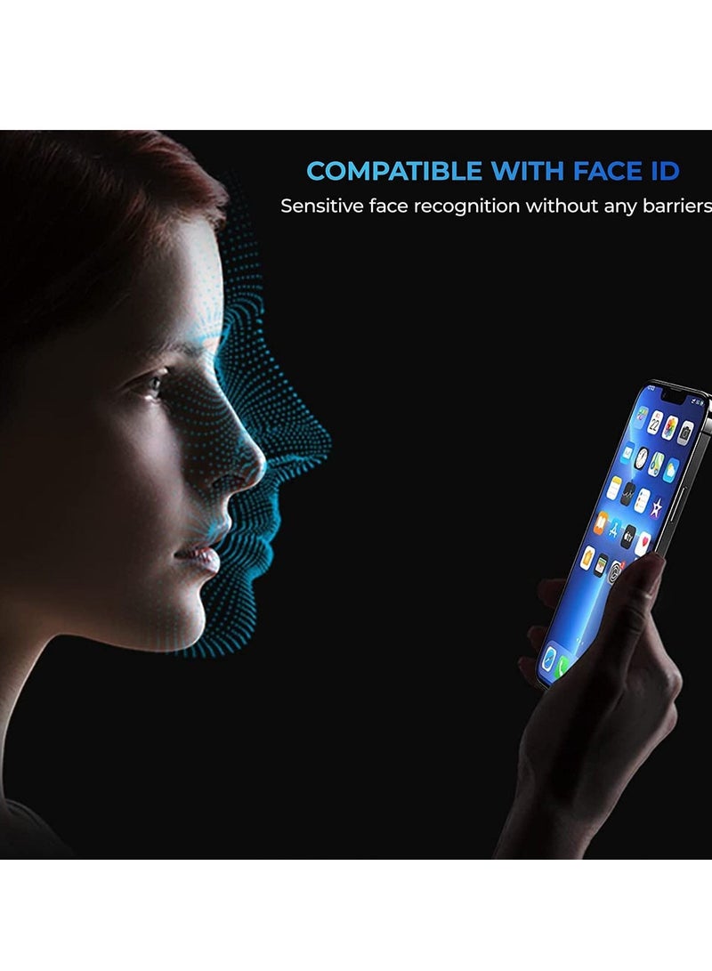 BORTONY Pack of 2 Privacy Screen Protector Compatible with iPhone 14/13/13 Pro Privacy [9H Hardness] [Anti-scratch] Anti-spy Tempered Glass Film for Apple iPhone 14/13/13 Pro 6.1 inch - Image 4