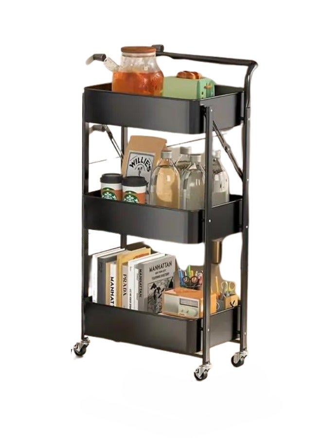 Prince 3 Tier Utility Cart Rolling Storage - Image 1