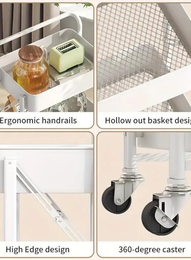 Prince 3 Tier Utility Cart Rolling Storage - Image 3