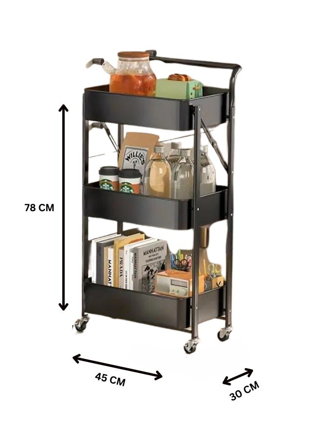Prince 3 Tier Utility Cart Rolling Storage - Image 5
