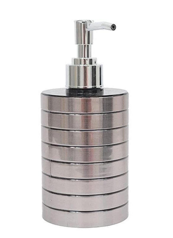 Skywalk Unbreakable Liquid Soap/Liquid/Shampoo/Hand wash/Sanitizer/Lotion Dispenser Bottle for Kitchen, Wash-Basin and Bathroom 350 ml Dispenser (Metallic Grey-Plastic) 
