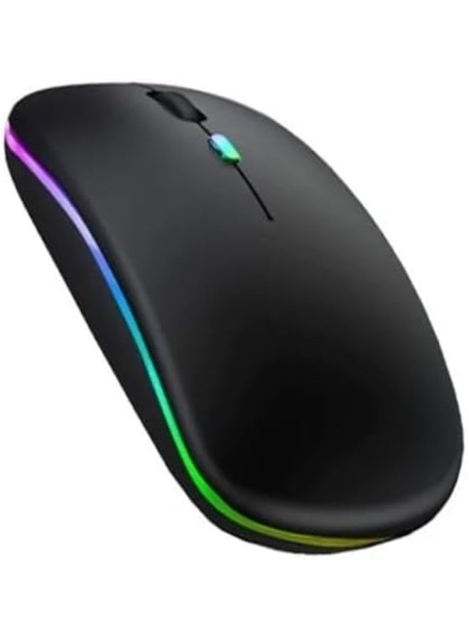 LED Rechargeable Bluetooth Mouse with Type-C, Dual Mode (Bluetooth & USB Receiver) - Image 1