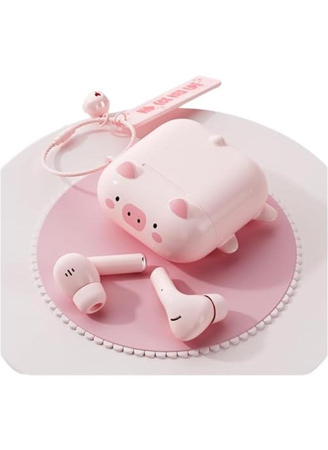 Generic - True Wireless Pink Cute Earbuds Bluetooth Kawaii Headphones for Girls Small Mini Tiny Ear Buds for Kids Noise Cancelling Earbuds TWS Earphones Kids Wireless Earbuds for iPhone Android - Image 1
