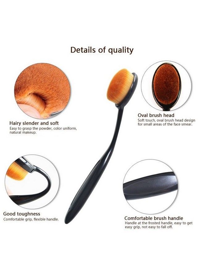 OUT OF BOX Kelley Make Up Foundation Powder Concealer Oval Blending Blush Brush - Image 3
