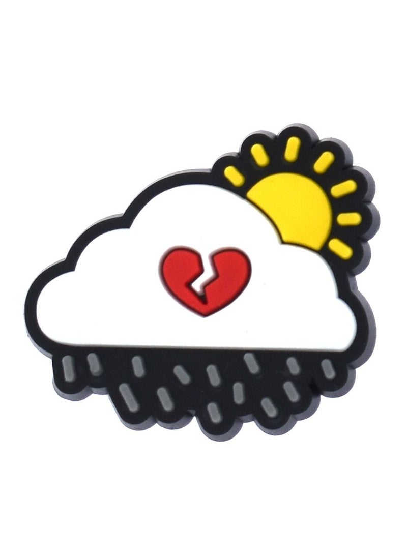Cloud Shoe Charms Weather, 25PCS Sun Shoes Charms Rain PVC Tornado Cute Lightning Clog Pins Accessories Party Favors Birthday Gifts Holidays Decoration for Boys Women Girls