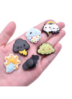 Excefore Cloud Shoe Charms Weather, 25PCS Sun Shoes Charms Rain PVC Tornado Cute Lightning Clog Pins Accessories Party Favors Birthday Gifts Holidays Decoration for Boys Women Girls  - Image 2