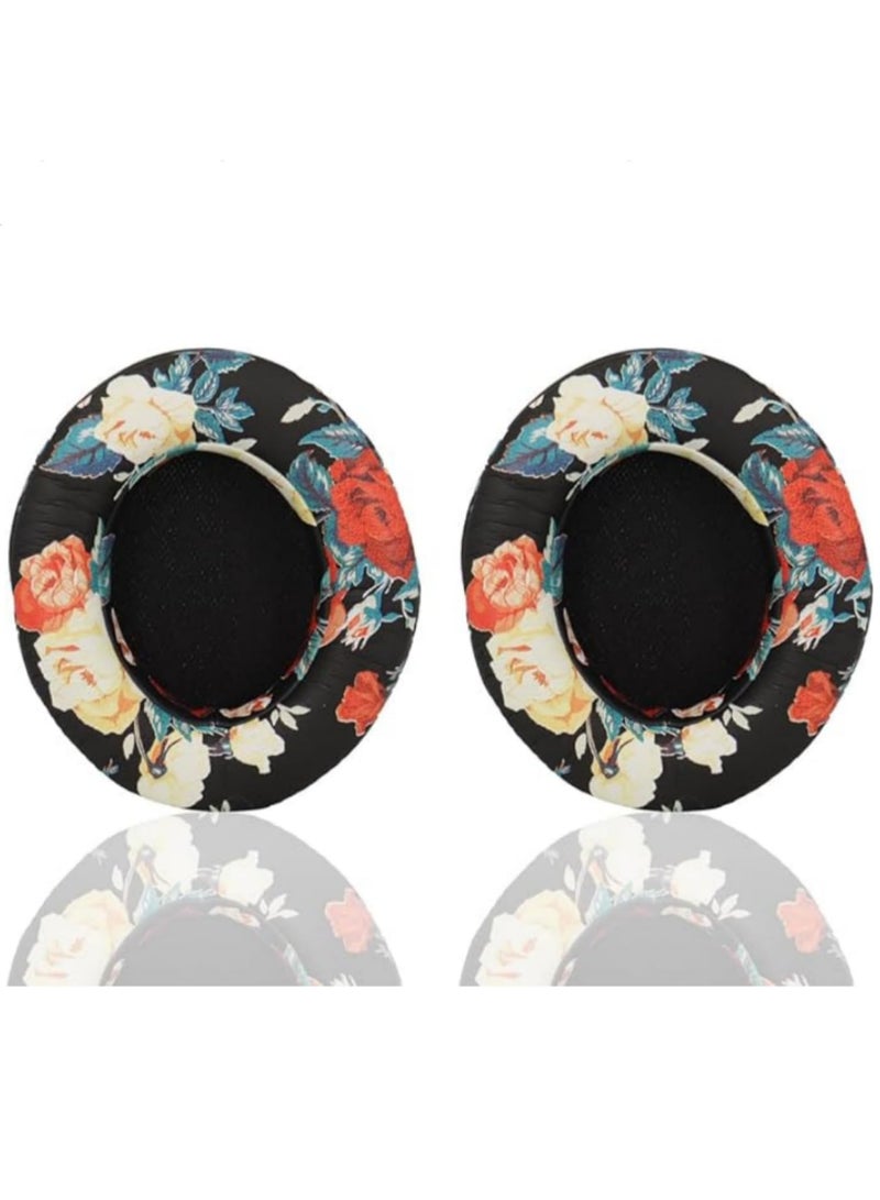 غطاء وسادة أذن بديلة زوج واحد، متوافق مع سماعات Beats Studio 2.0 اللاسلكية/السلكية وStudio 3.0 التي توضع فوق الأذن من Dr.DRE، مطبوع باللون الأسود - Image 2