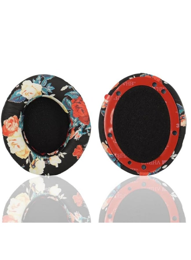 غطاء وسادة أذن بديلة زوج واحد، متوافق مع سماعات Beats Studio 2.0 اللاسلكية/السلكية وStudio 3.0 التي توضع فوق الأذن من Dr.DRE، مطبوع باللون الأسود - Image 3