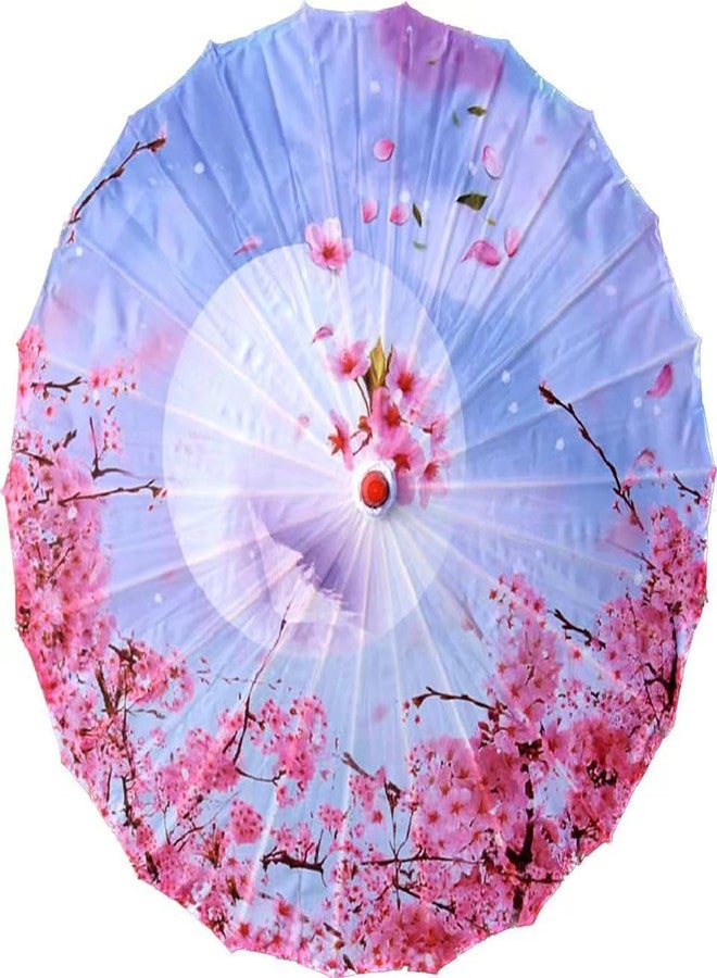Bestage 33" Handmade Oiled Parasol Bamboo Silk Umbrella Chinese Japanese Art Classical Dance Umbrella for Wedding Parties Photography Costumes Cosplay Decoration and Other Events - Image 1