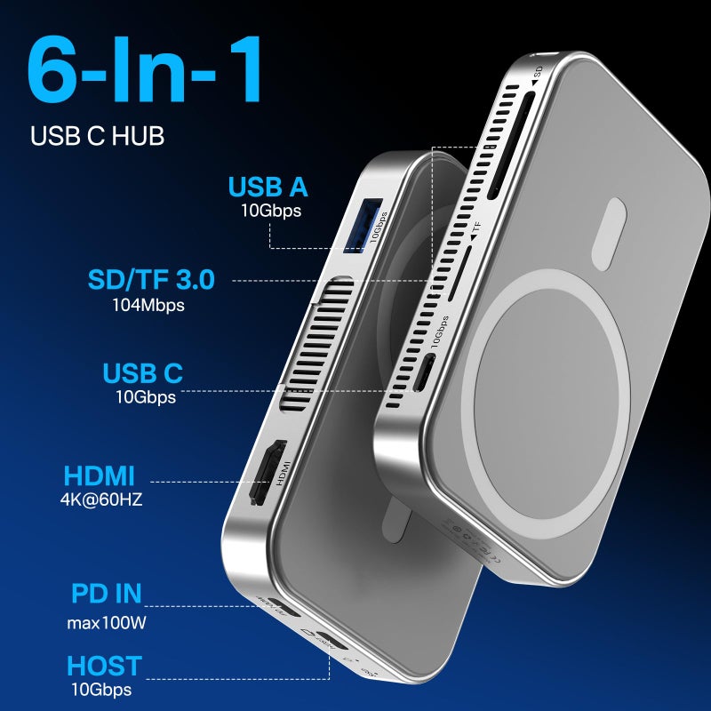 ACASIS 10Gbps Magnetic M.2 NVMe SSD Enclosure With 4K ProRes Recording M.2 EnclosureCompatible IPhone 17/16/15 Pro/Pro Max Magnetic SSD Enclosure with Cooling Fan For Video Editor/Blogger/Videographer - Image 2
