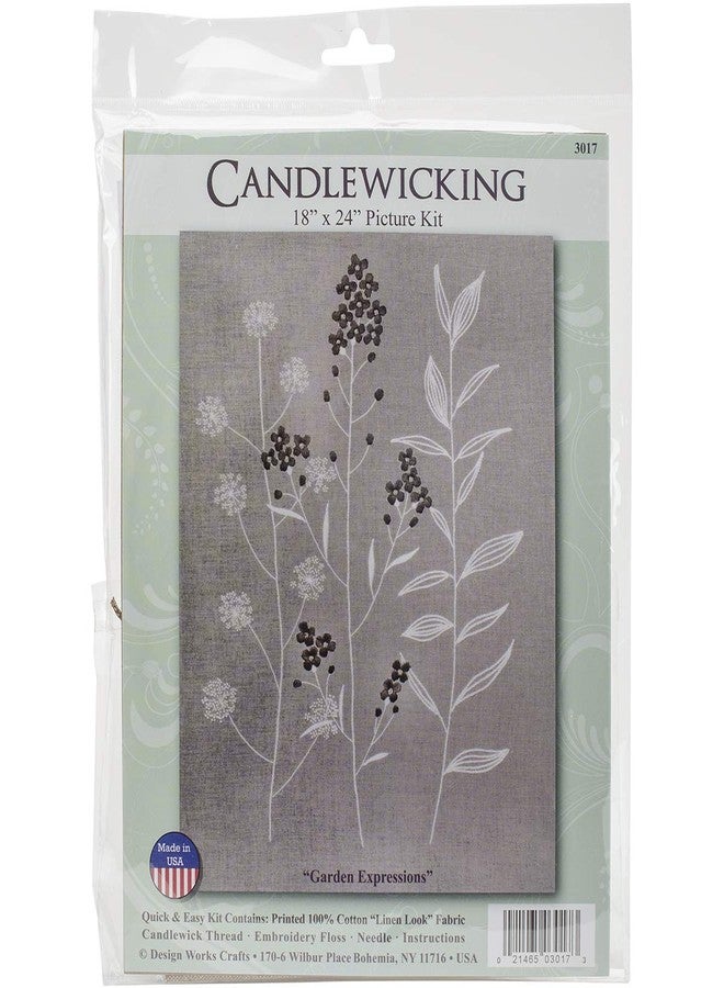 DesignWorks Ink Design Works Crafts 3017 Garden Expressions Candlewick Kit, 18 by 24" - Image 1
