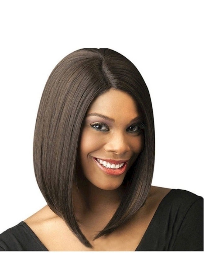Generic Short Straight Hair Split Bobo Hair Wig 