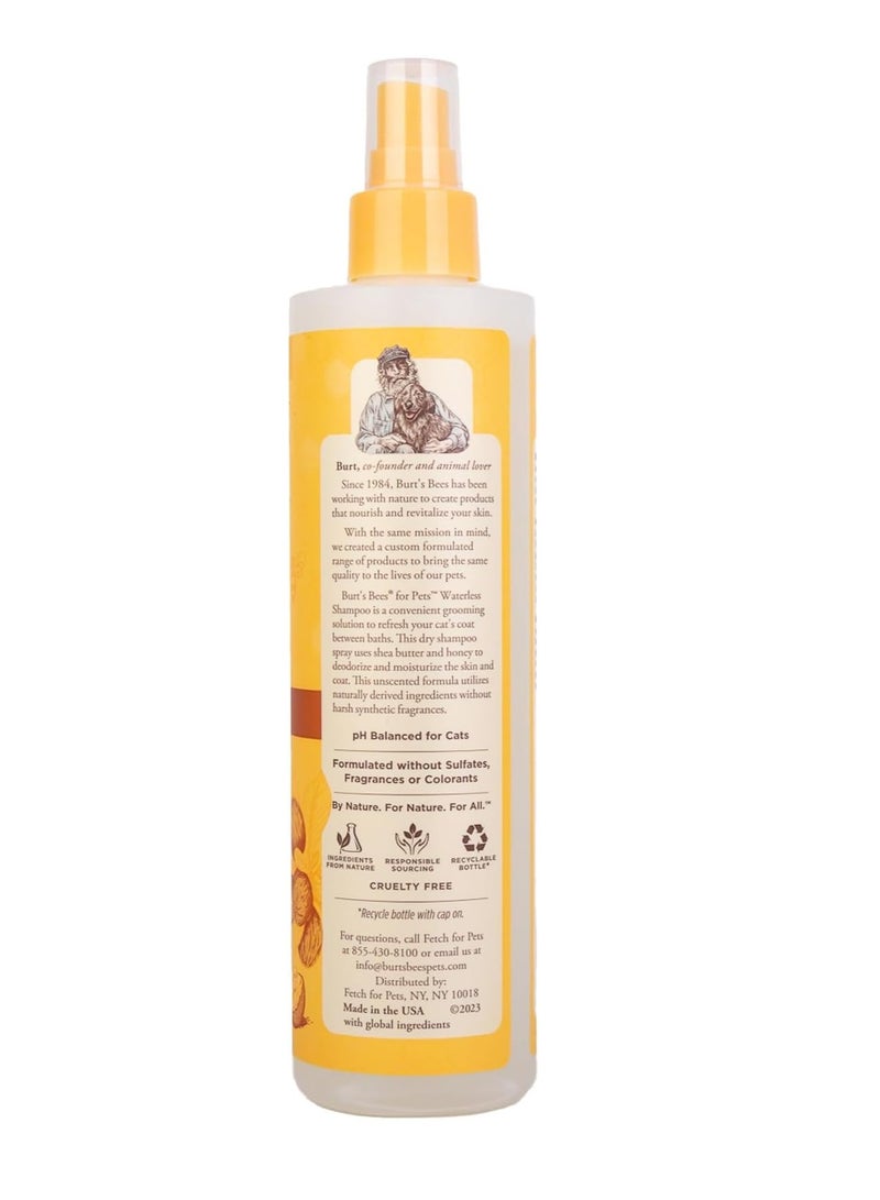 Burt's Bees for Cats Burt's Bees for Pets Cat Natural Waterless Shampoo with Apple and Honey | Cat Waterless Shampoo Spray | Easy to Use Cat Dry Shampoo for Fresh Skin and Fur Without a Bath | Made in the USA, 10 Oz - Image 3