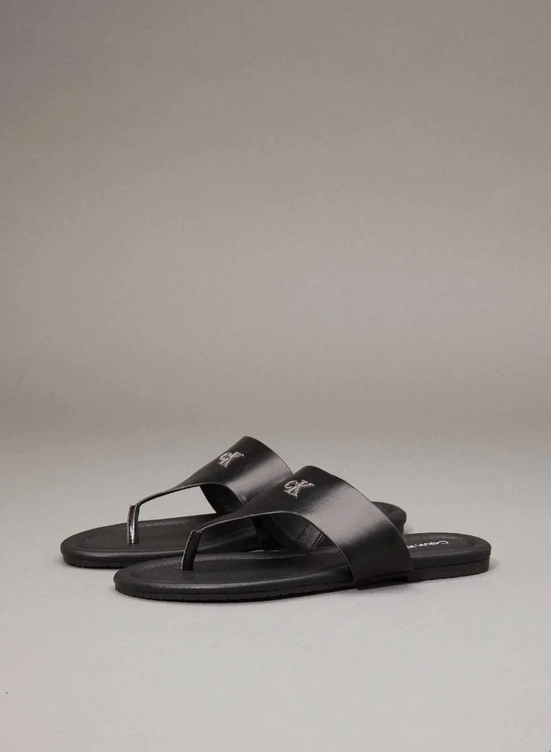 Calvin Klein Jeans Faux Leather Sandals