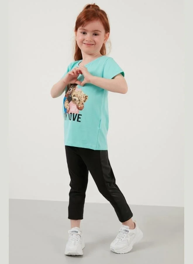 Lela Lela Printed Crew Neck Cotton T-Shirt Girl's T-Shirt 6211034