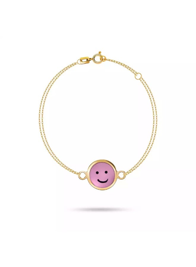 Ruby Art Gold 18K Pure Gold Bracelet for women  Gold emoji bracelet   -  1.32 Gram - Image 1