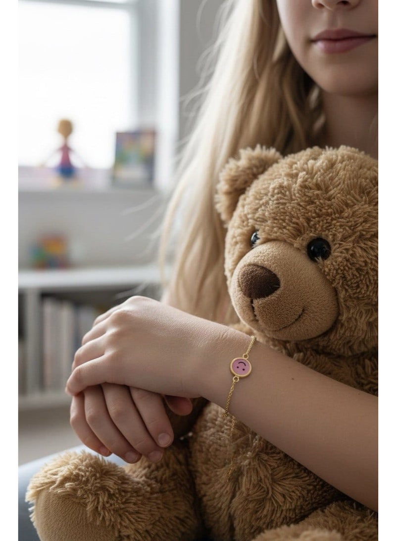 Ruby Art Gold 18K Pure Gold Bracelet for women  Gold emoji bracelet   -  1.32 Gram - Image 2