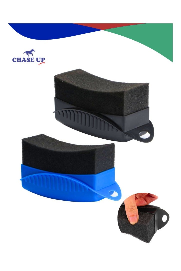 Chase Up Tire Dressing Applicator 2 Pieces Tire Shine Applicator Car Cleaning Supplies, Tire Foam for Tire Detailing, Durable and Reusable Pads Cleaning Sponges for Car Glass  - Image 1