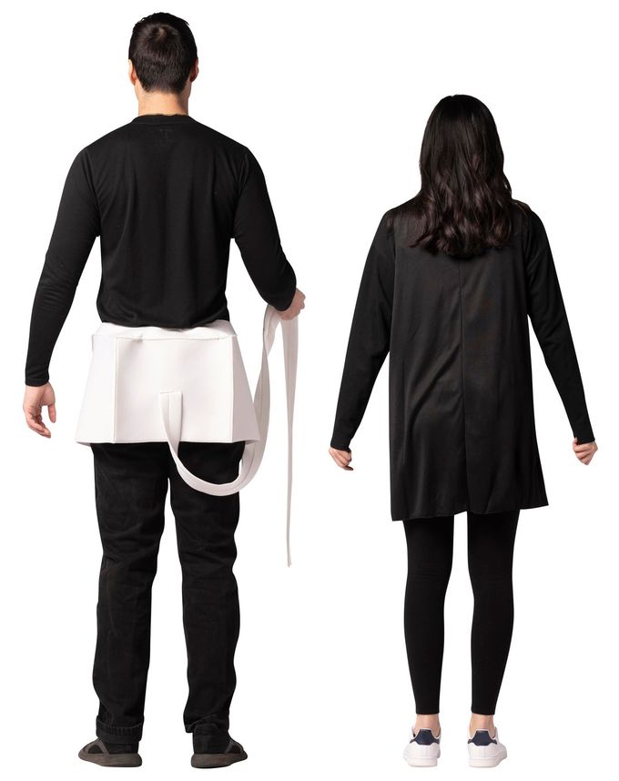 Rasta Imposta Lightweight Plug and Socket Couples Costume, Black/White, One Size - Image 5