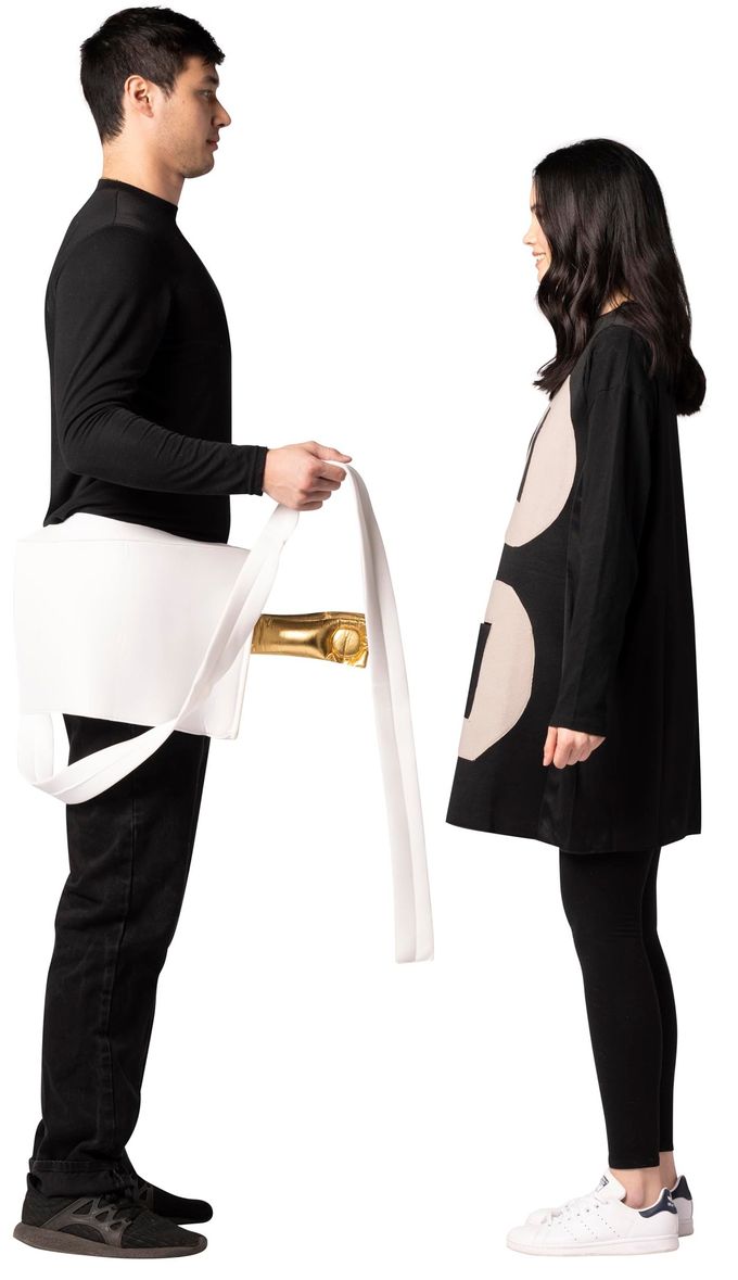 Rasta Imposta Lightweight Plug and Socket Couples Costume, Black/White, One Size - Image 3