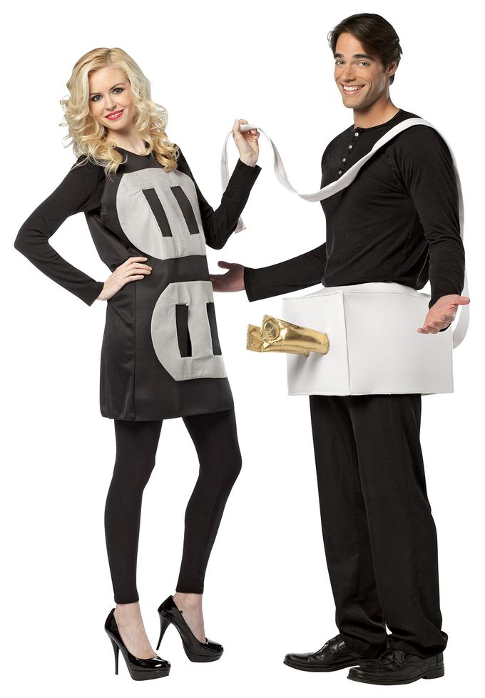 Rasta Imposta Lightweight Plug and Socket Couples Costume, Black/White, One Size - Image 4