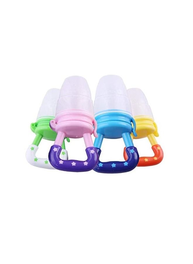 AS SEEN ON TV Baby Fruit Food Feeder Teething Pacifier for Teething Baby Infant Toy Nipple Pouches Nibbler for Toddlers & Kids Yellow - Image 4