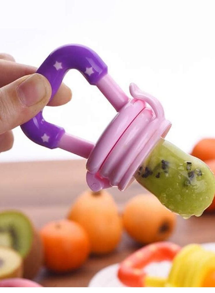 AS SEEN ON TV Baby Fruit Food Feeder Teething Pacifier for Teething Baby Infant Toy Nipple Pouches Nibbler for Toddlers & Kids Yellow - Image 3