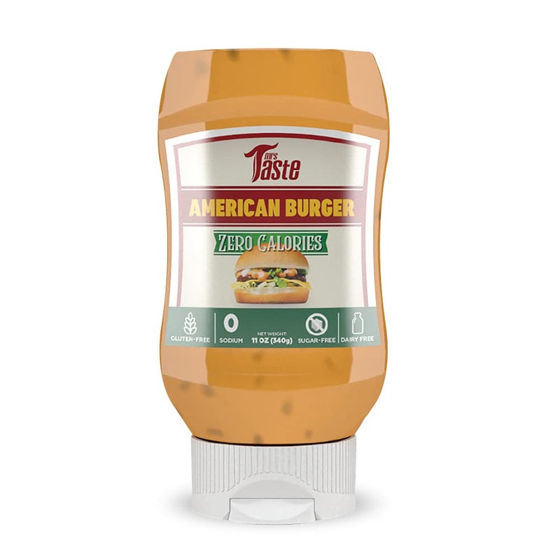 Mrs Taste Sugar Free American Burger, Zero Calories, Zero Sodium, Zero Sugar, High Fiber, Keto Friendly, Paleo Friendly, Condiments and Sauces (11 oz, American Burger) - Image 1