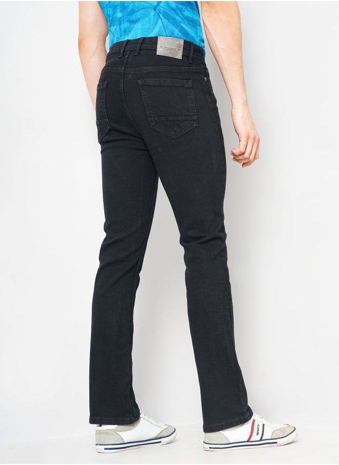 The Indian Garage Co Men Bootcut Solid Mid-Rise Stretchable Jeans  - Image 2