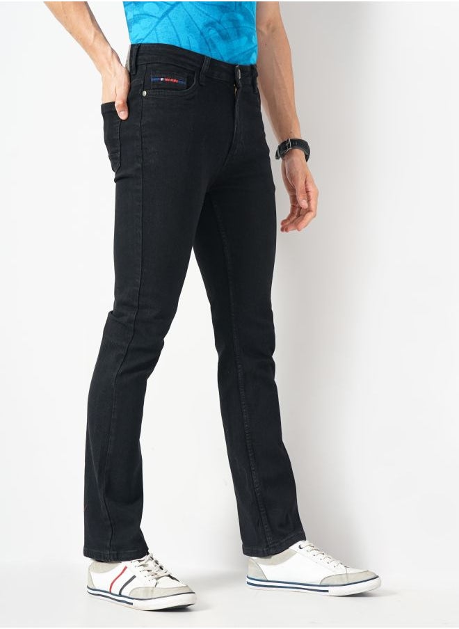 The Indian Garage Co Men Bootcut Solid Mid-Rise Stretchable Jeans  - Image 3