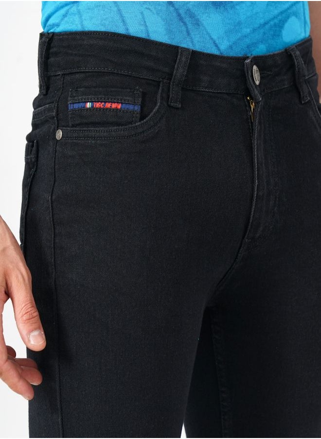 The Indian Garage Co Men Bootcut Solid Mid-Rise Stretchable Jeans  - Image 5