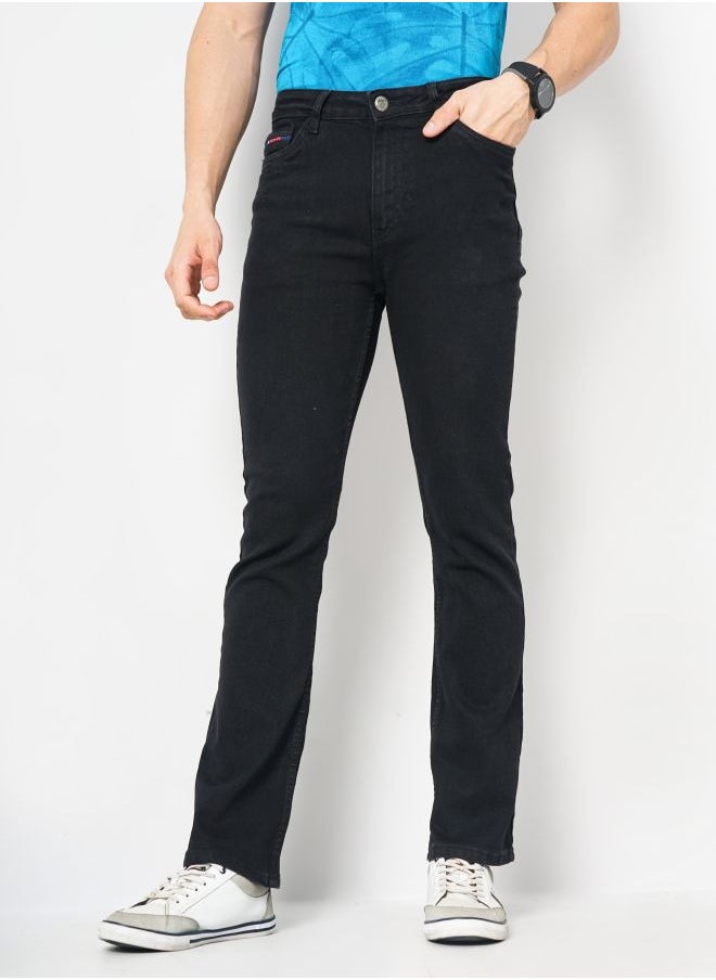 The Indian Garage Co Men Bootcut Solid Mid-Rise Stretchable Jeans  - Image 4