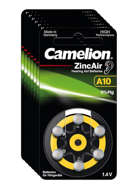 Camelion Zinc Air A10  Button Cell 6 Pack x10