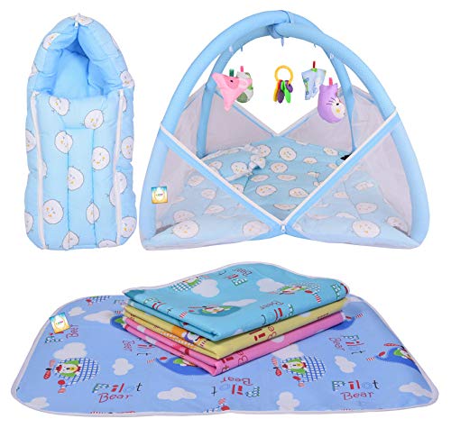 Bantoo Baby Bed New Born Baby Bedding Set Baby Sleeping Bag Carry Bag Baby Beds Mattress Nest Bed Mosquito Net Sleeping Essentials Carrier Nest Infants Gift Combo 06 Months - Image 1